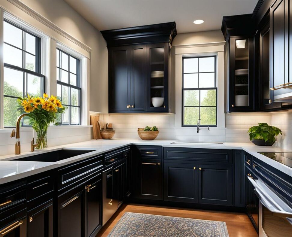 painting black cabinets white