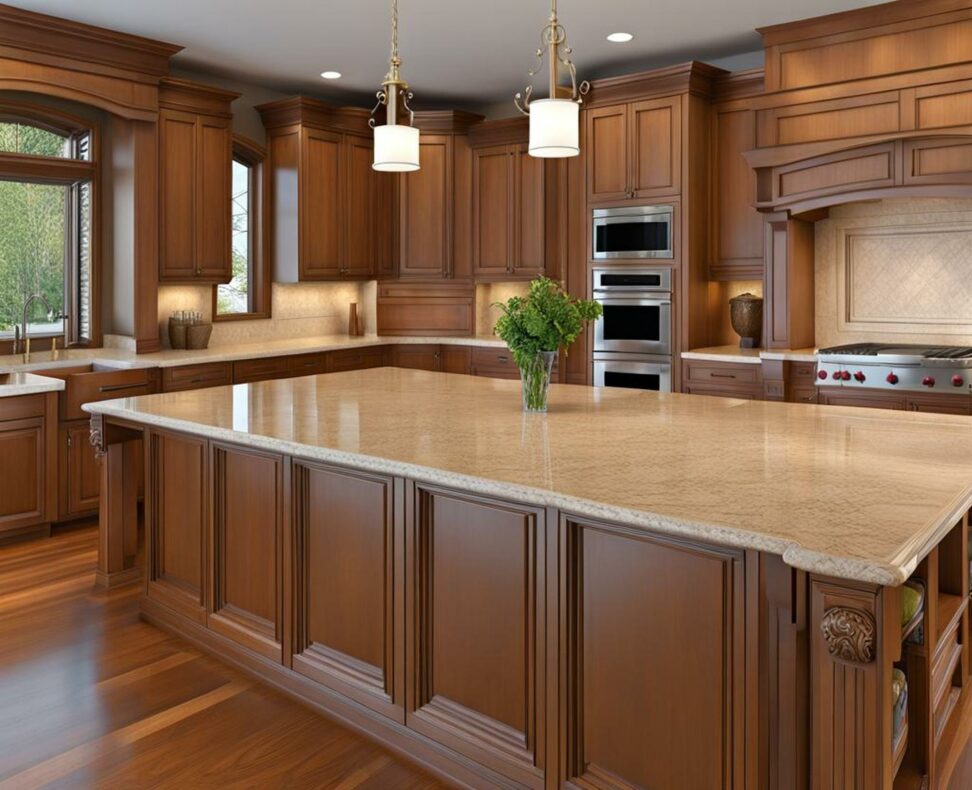 corbels on kitchen island