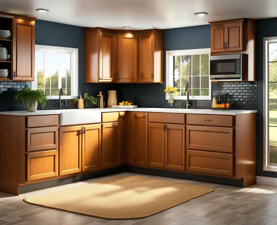 how to update 80's kitchen cabinets
