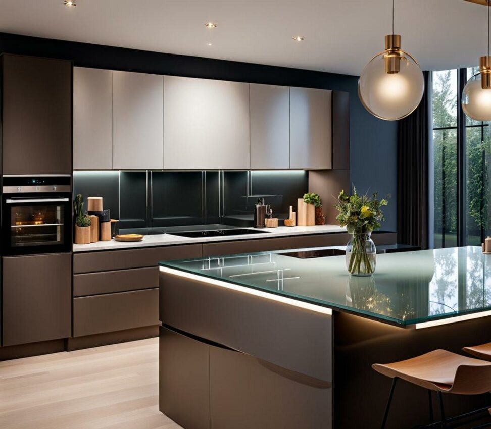 kitchens with contrasting countertops